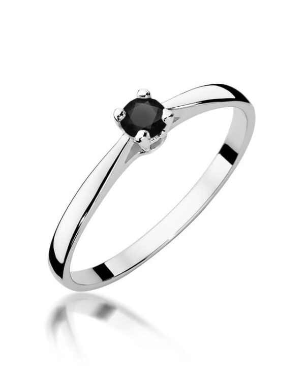Pierścionek W335 Czarny Diament 0