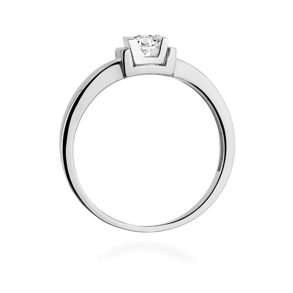 Pierścionek Diament 0,10ct białe złoto 4 Pierścionek Diament 0,10ct białe złoto - obrazek 3
