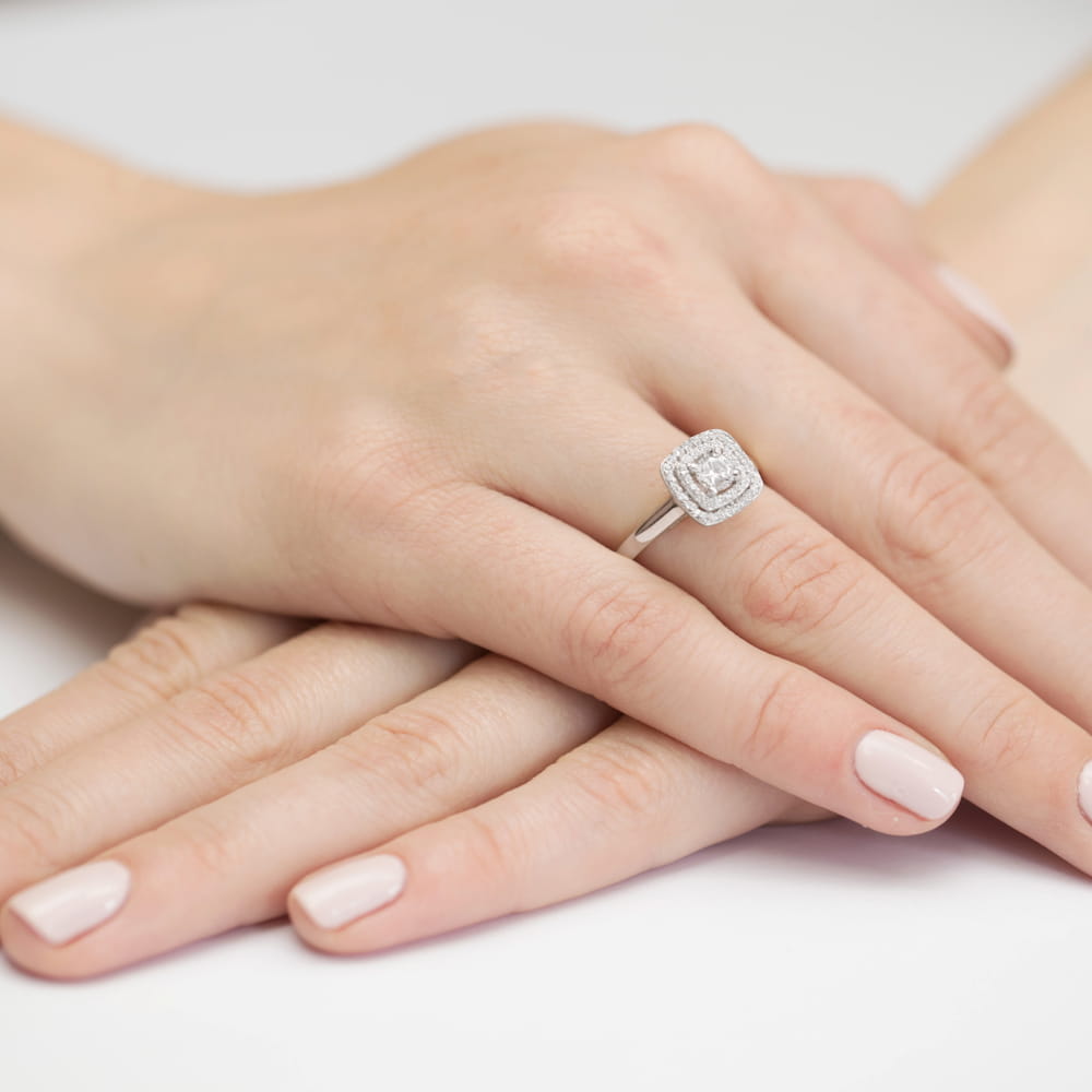 Pierścionek Diament 0,30ct białe złoto 5 Pierścionek Diament 0,30ct białe złoto - obrazek 4