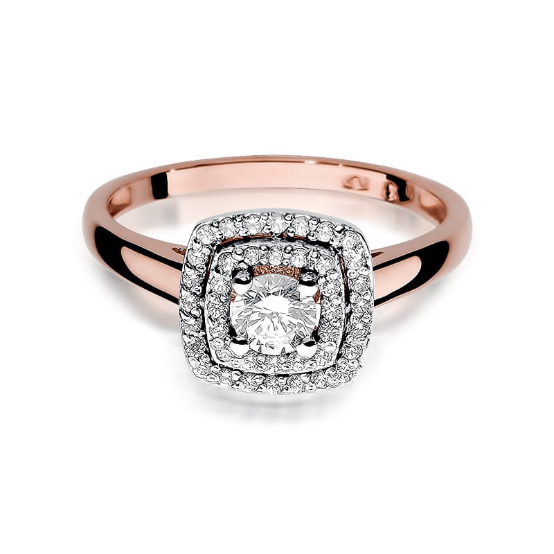 Pierścionek Diament 0,30ct różowe złoto 3 30ct różowe złoto Jubiler Kraków BigDIAMOND