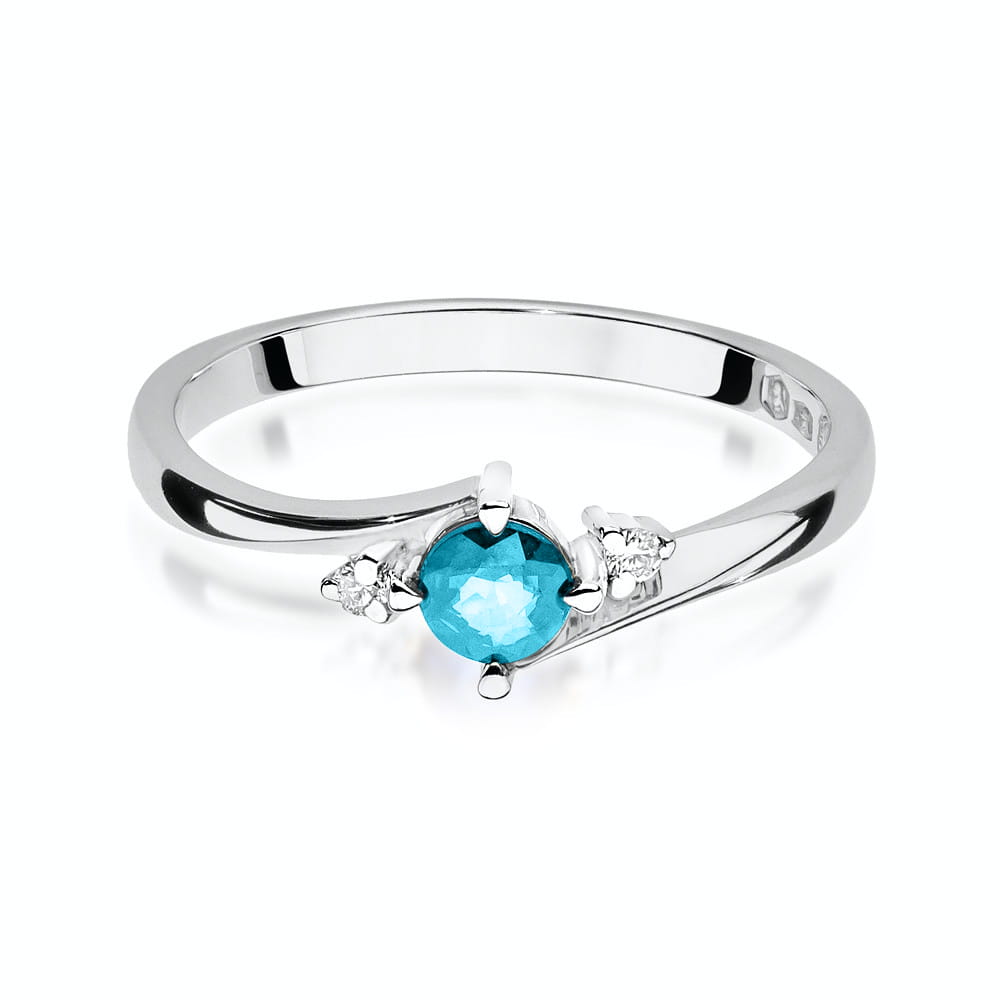 Pierścionek Topaz 0,25ct białe złoto 3 25ct białe złoto Jubiler Kraków BigDIAMOND