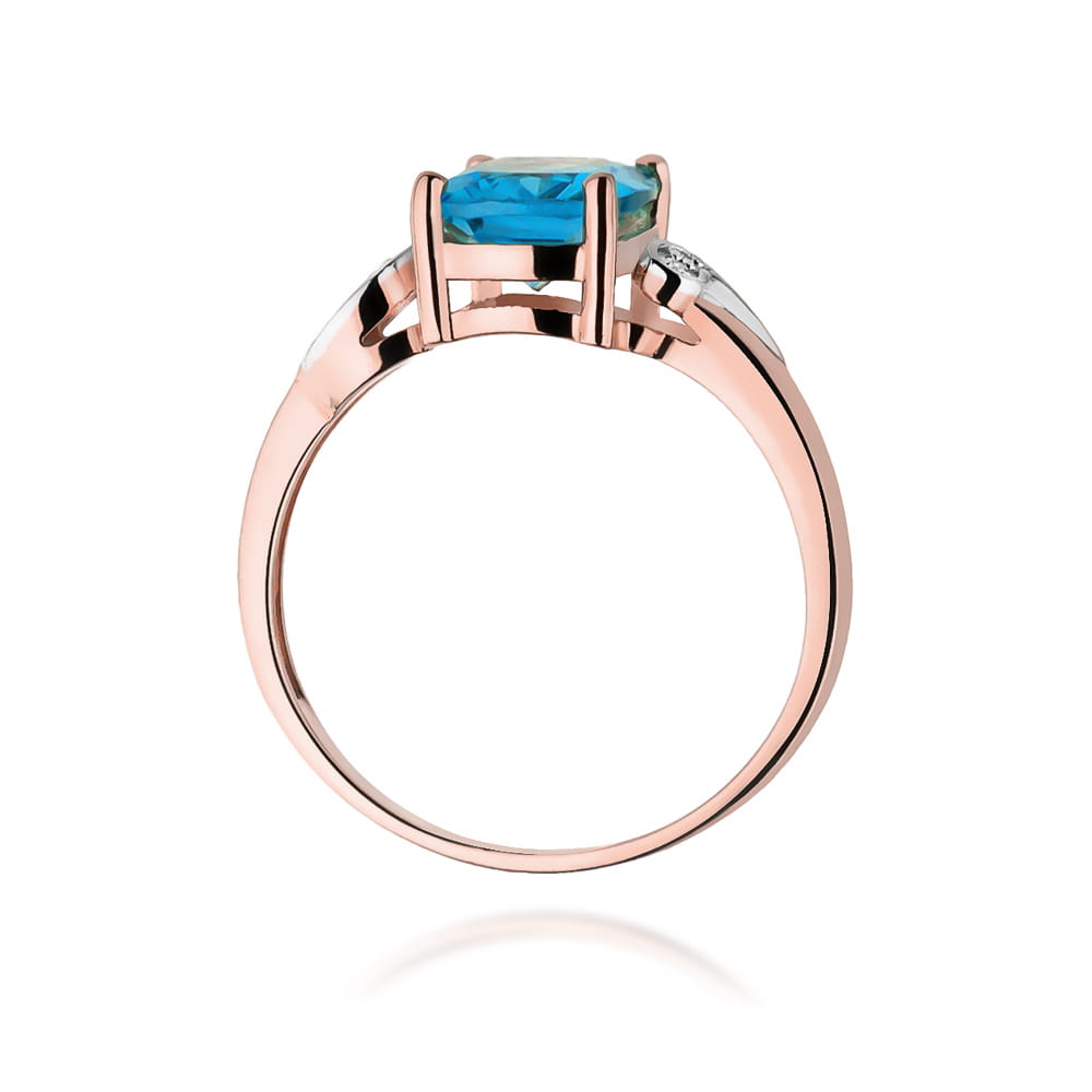 Pierścionek Topaz 2,40ct różowe złoto 4 Pierścionek Topaz 2,40ct różowe złoto - obrazek 3