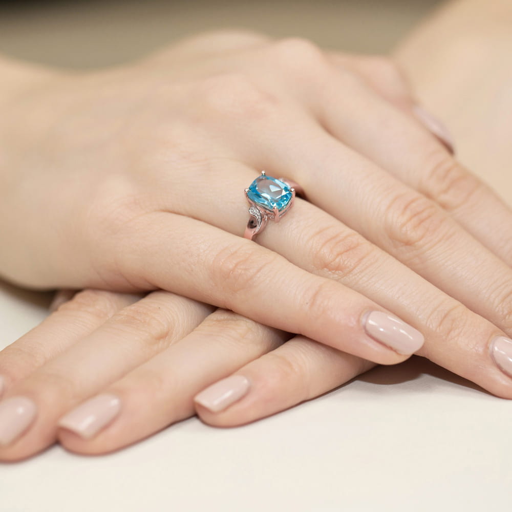 Pierścionek Topaz 2,40ct różowe złoto 5 Pierścionek Topaz 2,40ct różowe złoto - obrazek 4