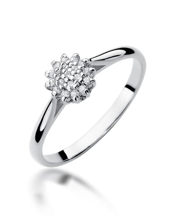 Pierścionek W401 z diamentami białe złoto Jubiler Kraków BigDIAMOND