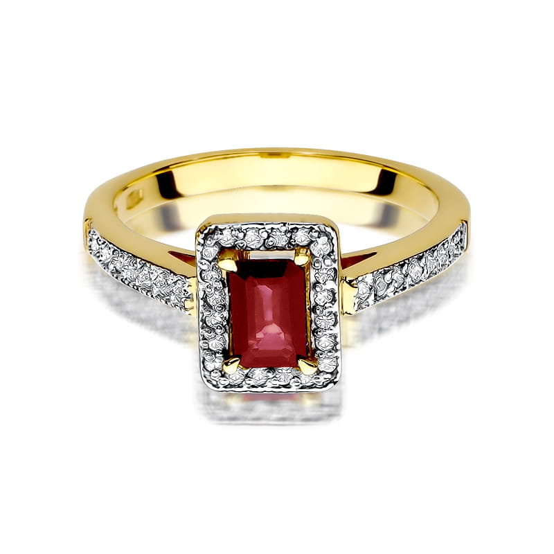 Pierścionek Rubin 0,80ct żółte złoto 3 80ct żółte złoto Jubiler Kraków BigDIAMOND