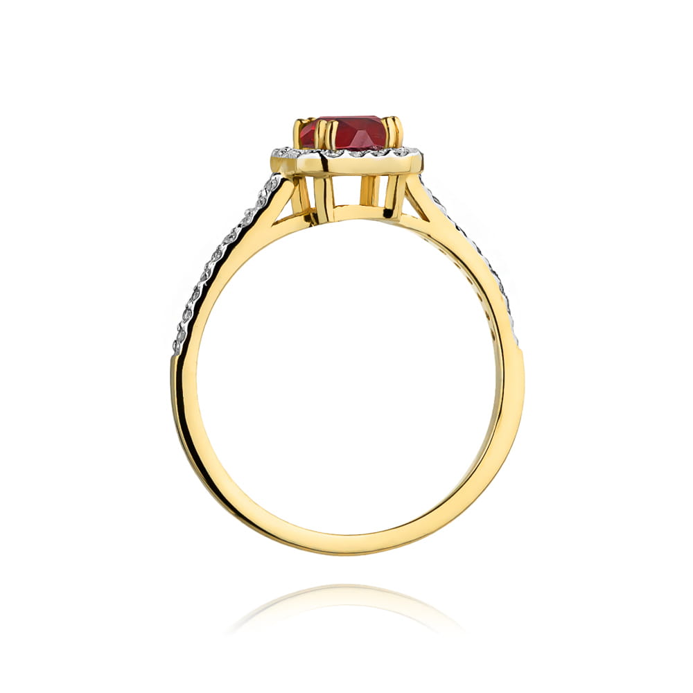 Pierścionek Rubin 0,80ct żółte złoto 4 Pierścionek Rubin 0,80ct żółte złoto - obrazek 3