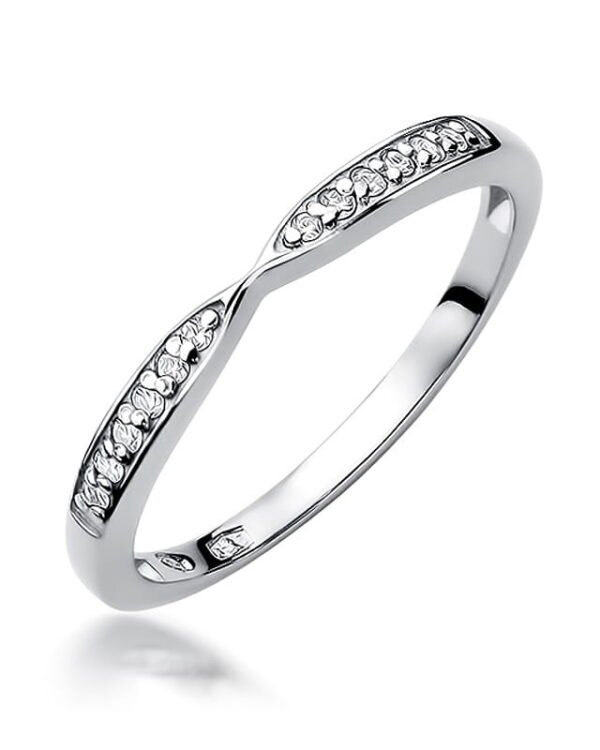 Pierścionek W425 z diamentami białe złoto Jubiler Kraków BigDIAMOND