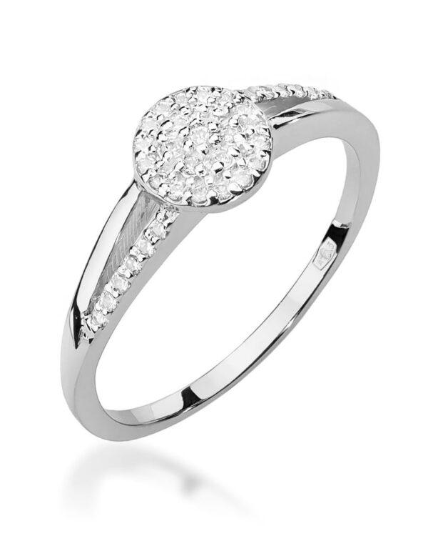 Pierścionek W437 z diamentami białe złoto Jubiler Kraków BigDIAMOND
