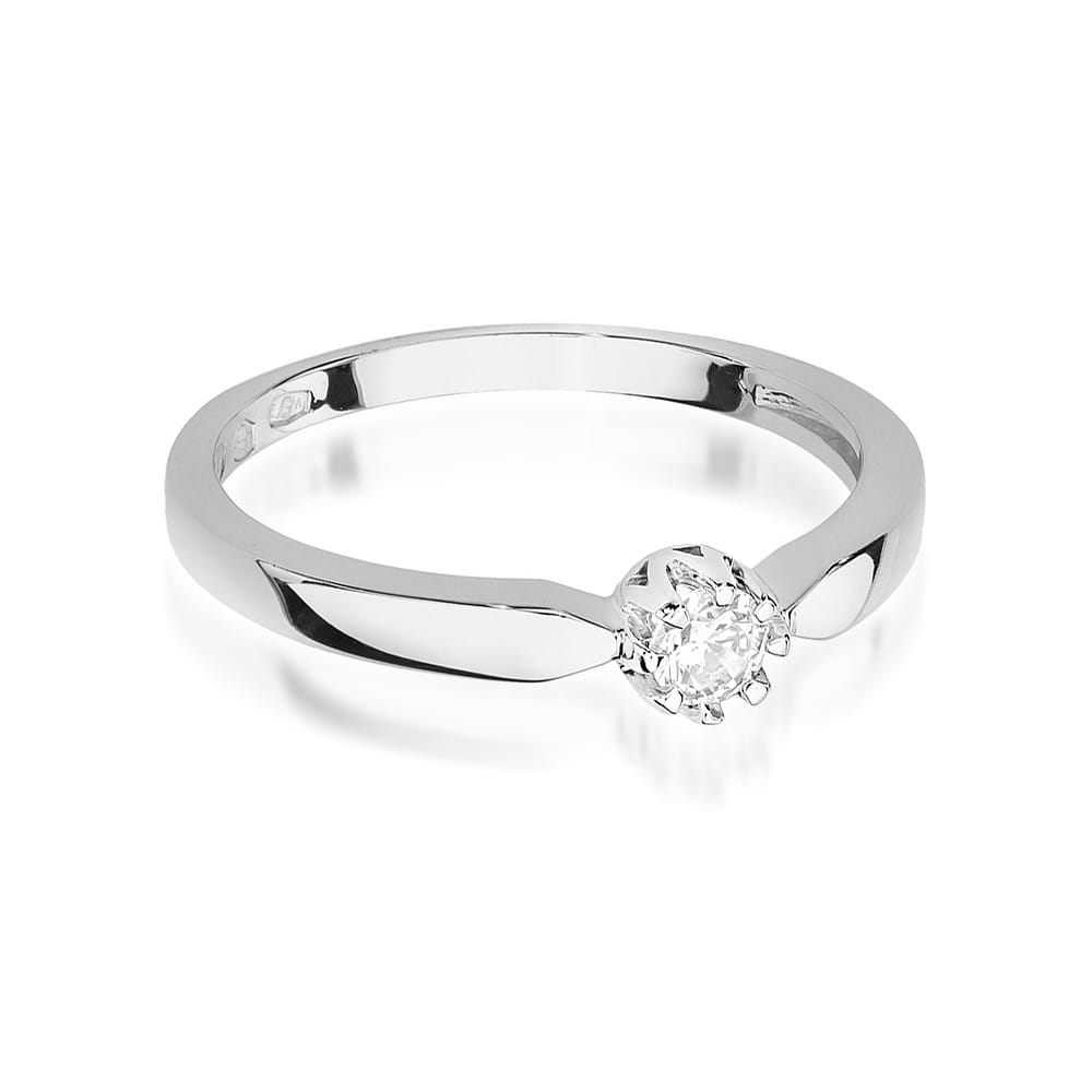 Pierścionek Diament 0,15ct białe złoto 3 15ct białe złoto Jubiler Kraków BigDIAMOND