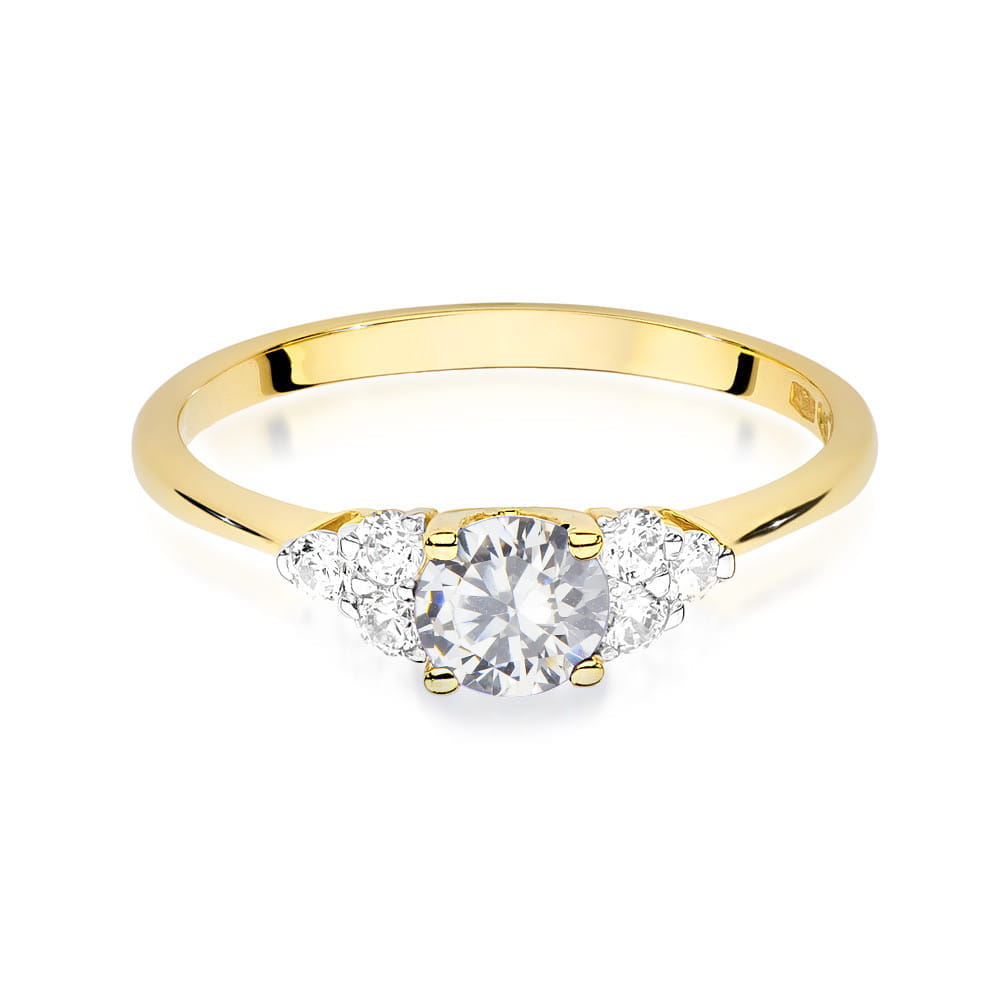 Pierścionek Biały Szafir 0,60ct żółte złoto 3 60ct żółte złoto Jubiler Kraków BigDIAMOND