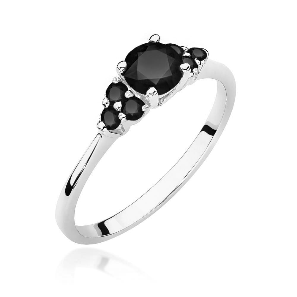 Pierścionek W451 Czarny Diament 0