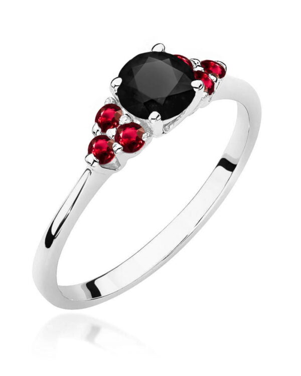 Pierścionek W451 Czarny Diament 0
