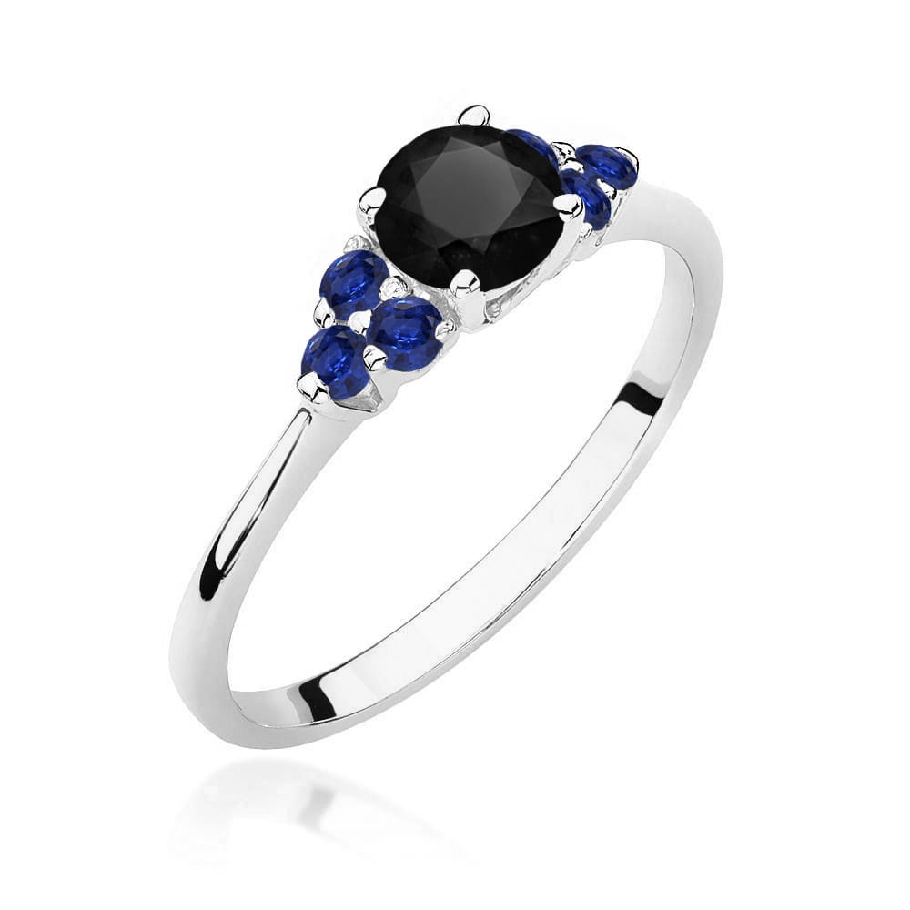 Pierścionek W451 Czarny Diament 0