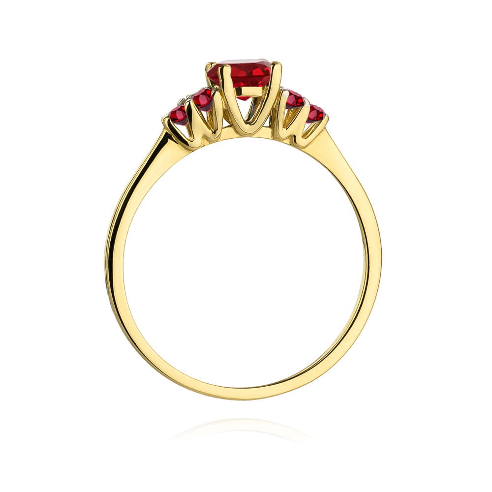 Pierścionek Rubin 0,60ct żółte złoto 4 Pierścionek Rubin 0,60ct żółte złoto - obrazek 3