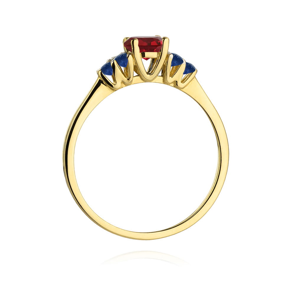 Pierścionek Rubin 0,60ct żółte złoto 4 Pierścionek Rubin 0,60ct żółte złoto - obrazek 3
