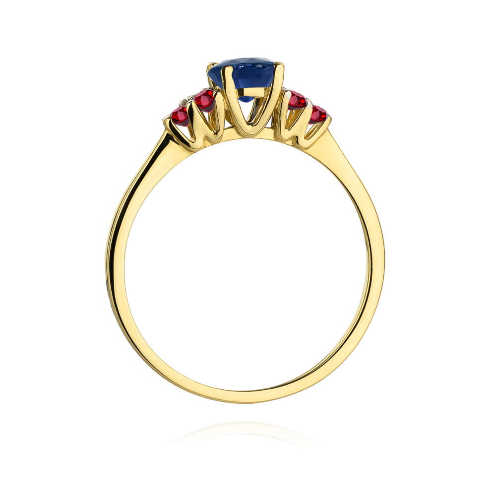 Pierścionek Szafir 0,50ct żółte złoto 4 Pierścionek Szafir 0,50ct żółte złoto - obrazek 3