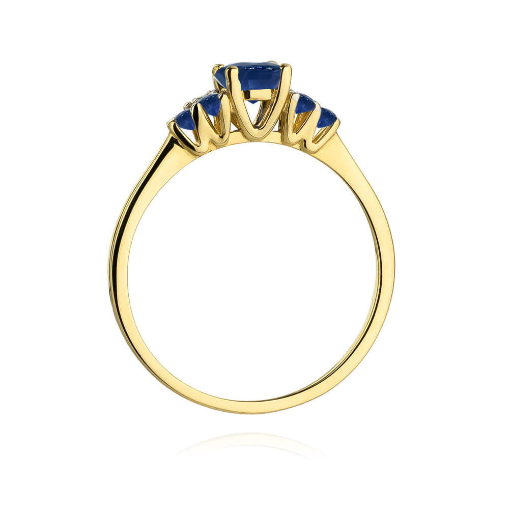 Pierścionek Szafir 0,50ct żółte złoto 4 Pierścionek Szafir 0,50ct żółte złoto - obrazek 3