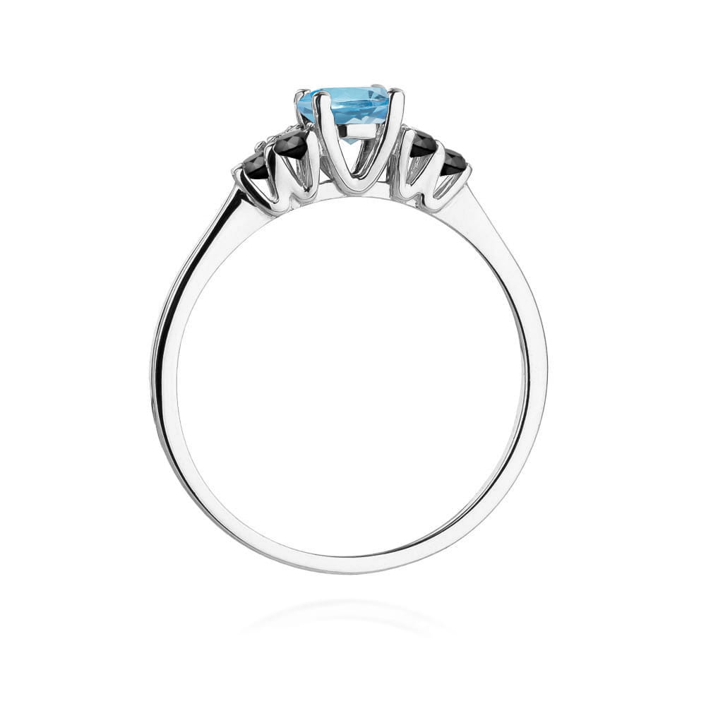 Pierścionek Topaz 0,50ct białe złoto 4 Pierścionek Topaz 0,50ct białe złoto - obrazek 3