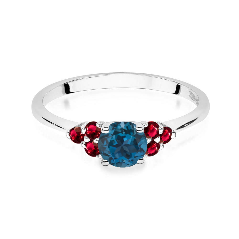 Pierścionek Topaz London Blue 0,50ct białe złoto 3 50ct białe złoto Jubiler Kraków BigDIAMOND