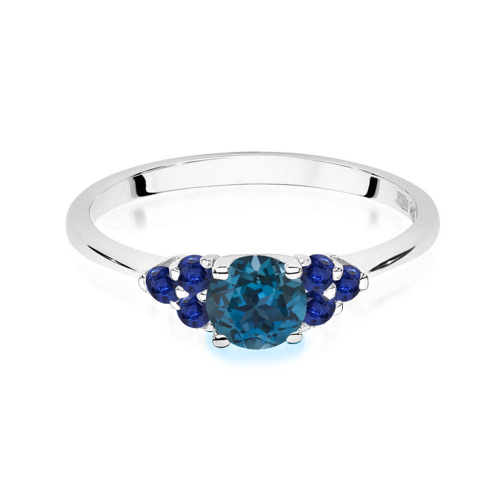 Pierścionek Topaz London Blue 0,50ct białe złoto 3 50ct białe złoto Jubiler Kraków BigDIAMOND
