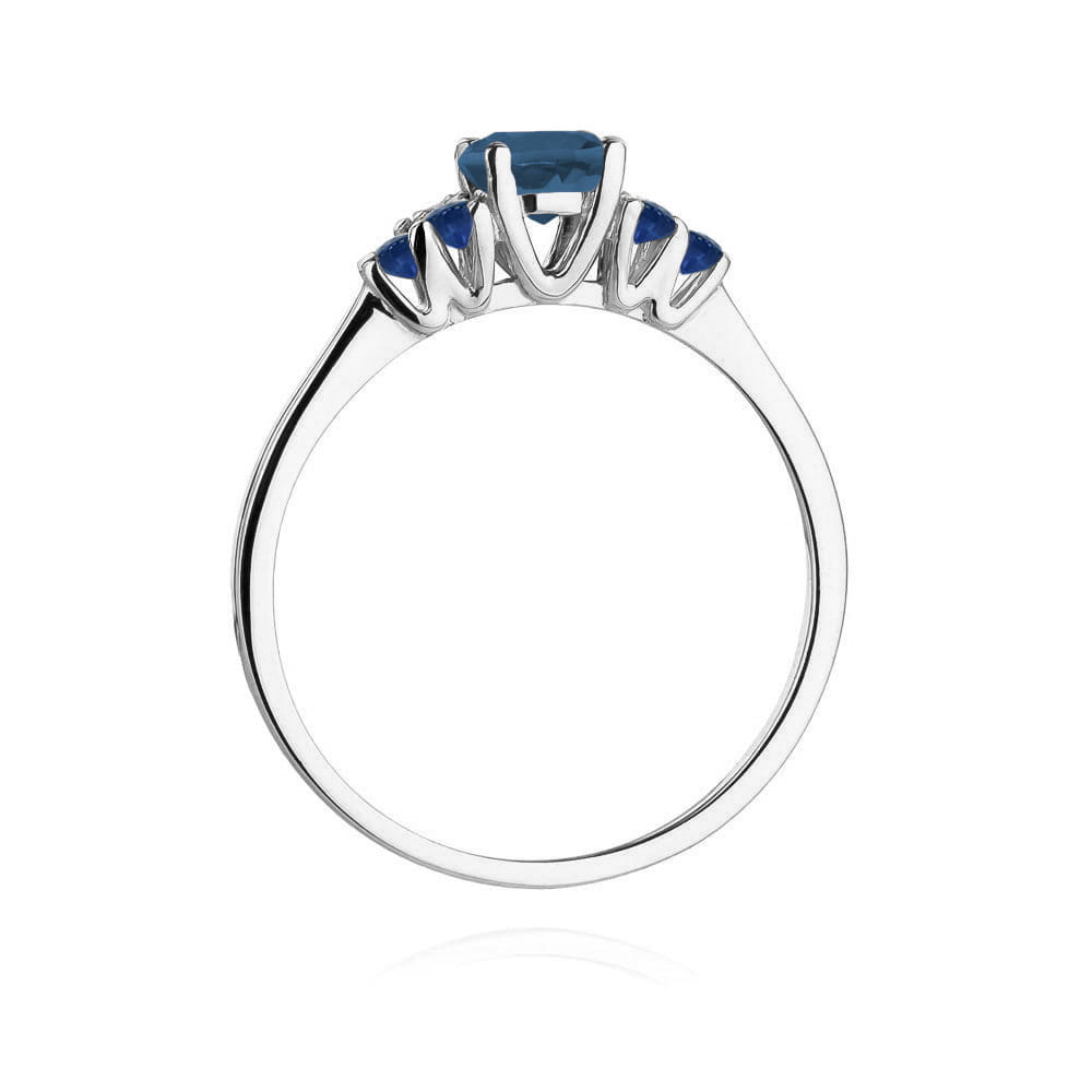Pierścionek Topaz London Blue 0,50ct białe złoto 4 Pierścionek Topaz London Blue 0,50ct białe złoto - obrazek 3