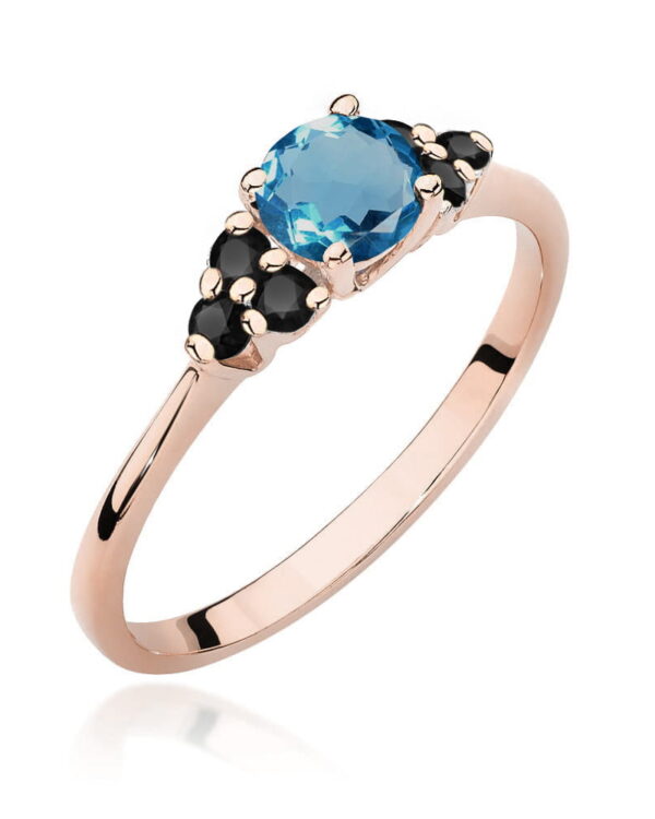 Pierścionek W451 z Topazem London Blue 0