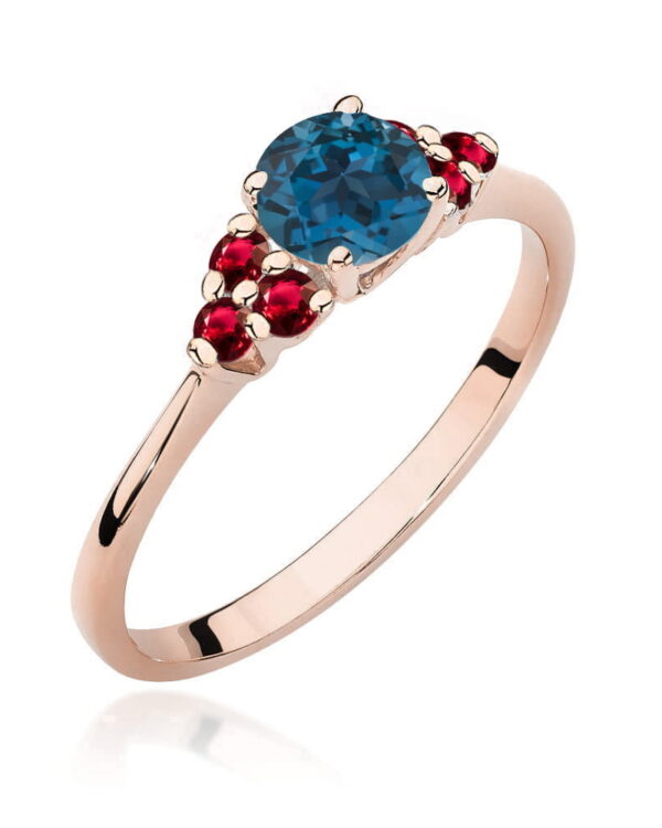 Pierścionek W451 z Topazem London Blue 0