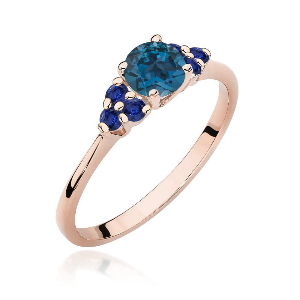 Pierścionek W451 z Topazem London Blue 0