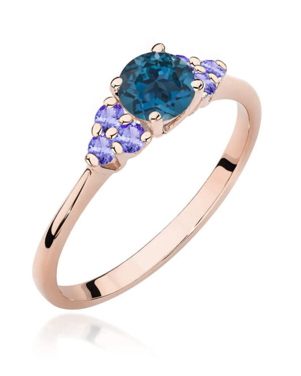 Pierścionek W451 z Topazem London Blue 0