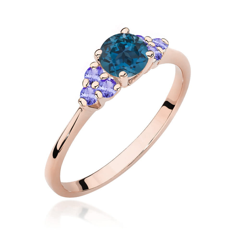 Pierścionek W451 z Topazem London Blue 0