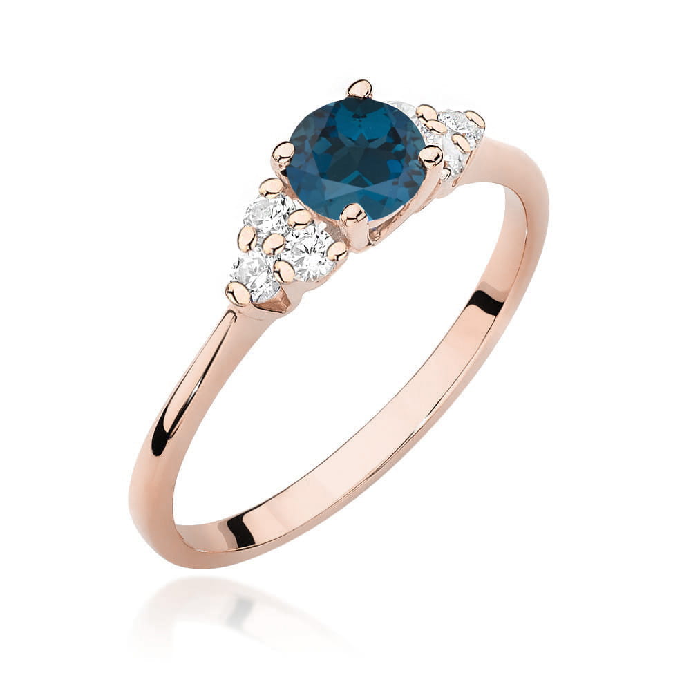 Pierścionek W451 z Topazem London Blue 0