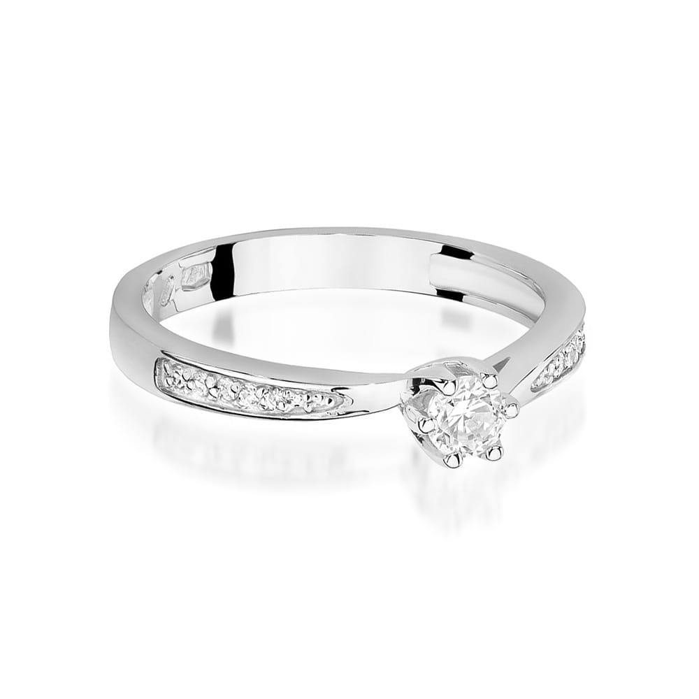 Pierścionek Diament 0,15ct białe złoto 3 15ct białe złoto Jubiler Kraków BigDIAMOND