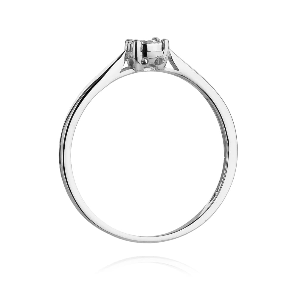 Pierścionek Diament 0,08ct białe złoto 4 Pierścionek Diament 0,08ct białe złoto - obrazek 3