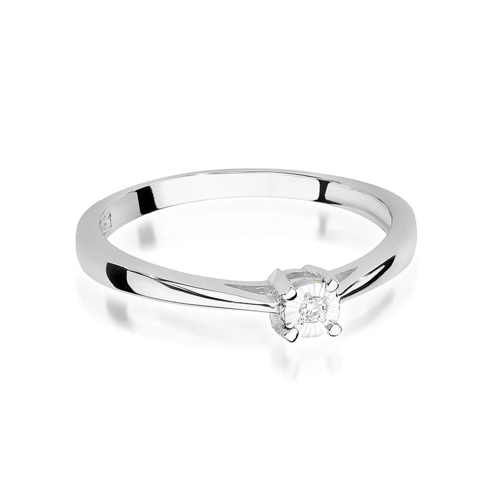 Pierścionek Diament 0,02ct białe złoto 3 02ct białe złoto Jubiler Kraków BigDIAMOND