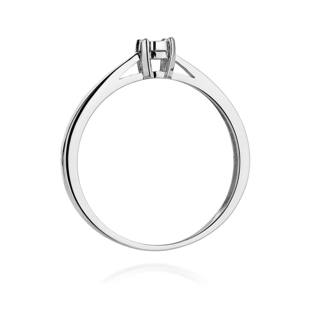 Pierścionek Diament 0,02ct białe złoto 4 Pierścionek Diament 0,02ct białe złoto - obrazek 3