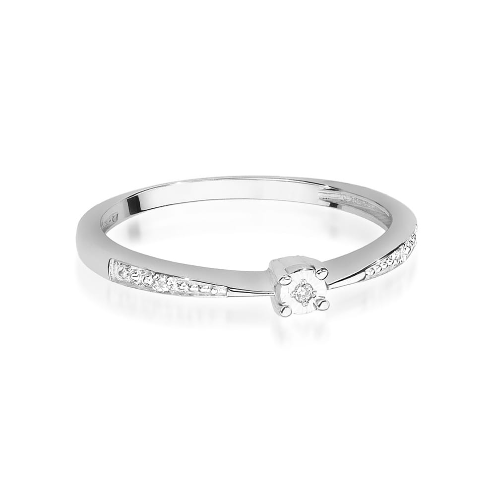 Pierścionek Diament 0,01ct białe złoto 3 01ct białe złoto Jubiler Kraków BigDIAMOND