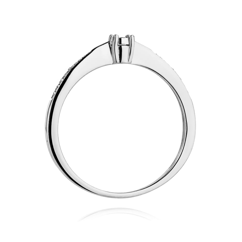 Pierścionek Diament 0,01ct białe złoto 4 Pierścionek Diament 0,01ct białe złoto - obrazek 3