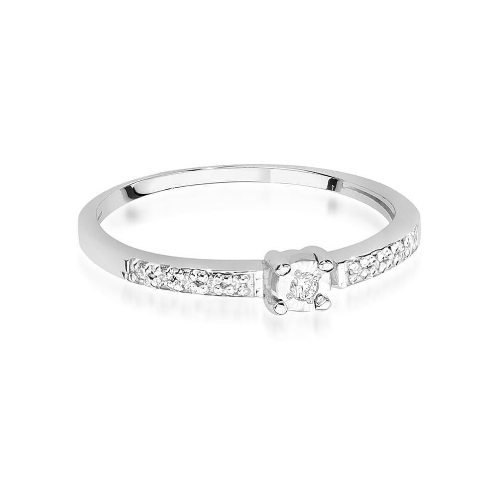 Pierścionek Diament 0,02ct białe złoto 3 02ct białe złoto Jubiler Kraków BigDIAMOND
