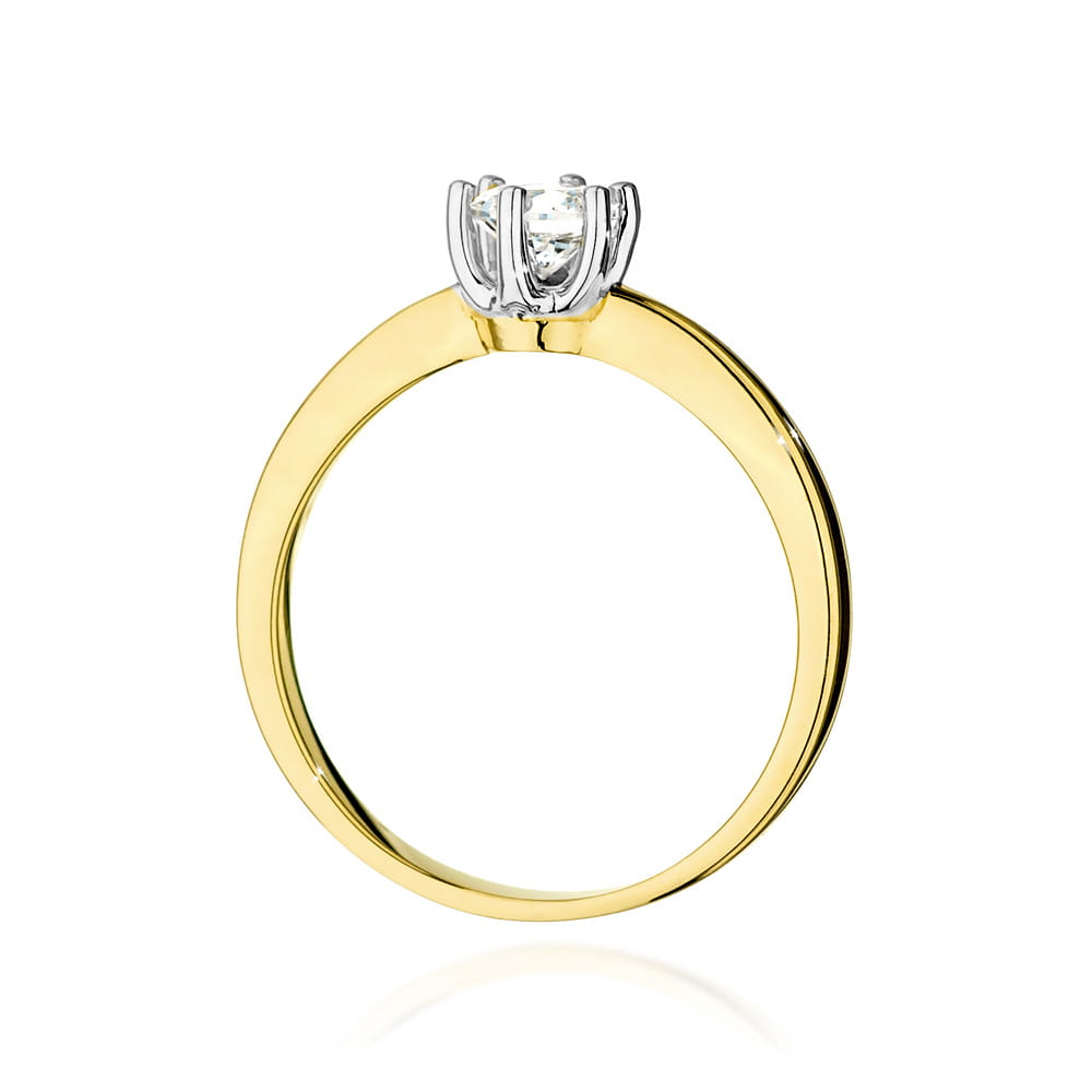 Pierścionek Diament 0,40ct żółte złoto 4 Pierścionek Diament 0,40ct żółte złoto - obrazek 3
