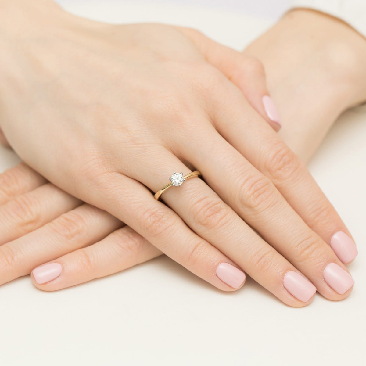 Pierścionek Diament 0,40ct żółte złoto 5 Pierścionek Diament 0,40ct żółte złoto - obrazek 4