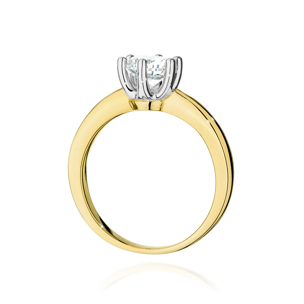 Pierścionek Diament 0,70ct żółte złoto 4 Pierścionek Diament 0,70ct żółte złoto - obrazek 3