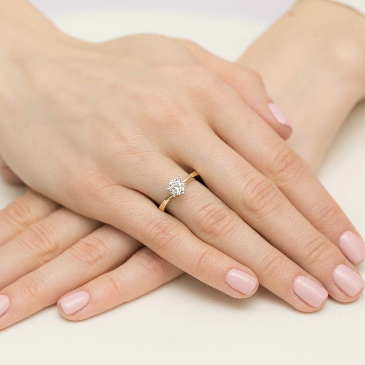 Pierścionek Diament 0,70ct żółte złoto 5 Pierścionek Diament 0,70ct żółte złoto - obrazek 4
