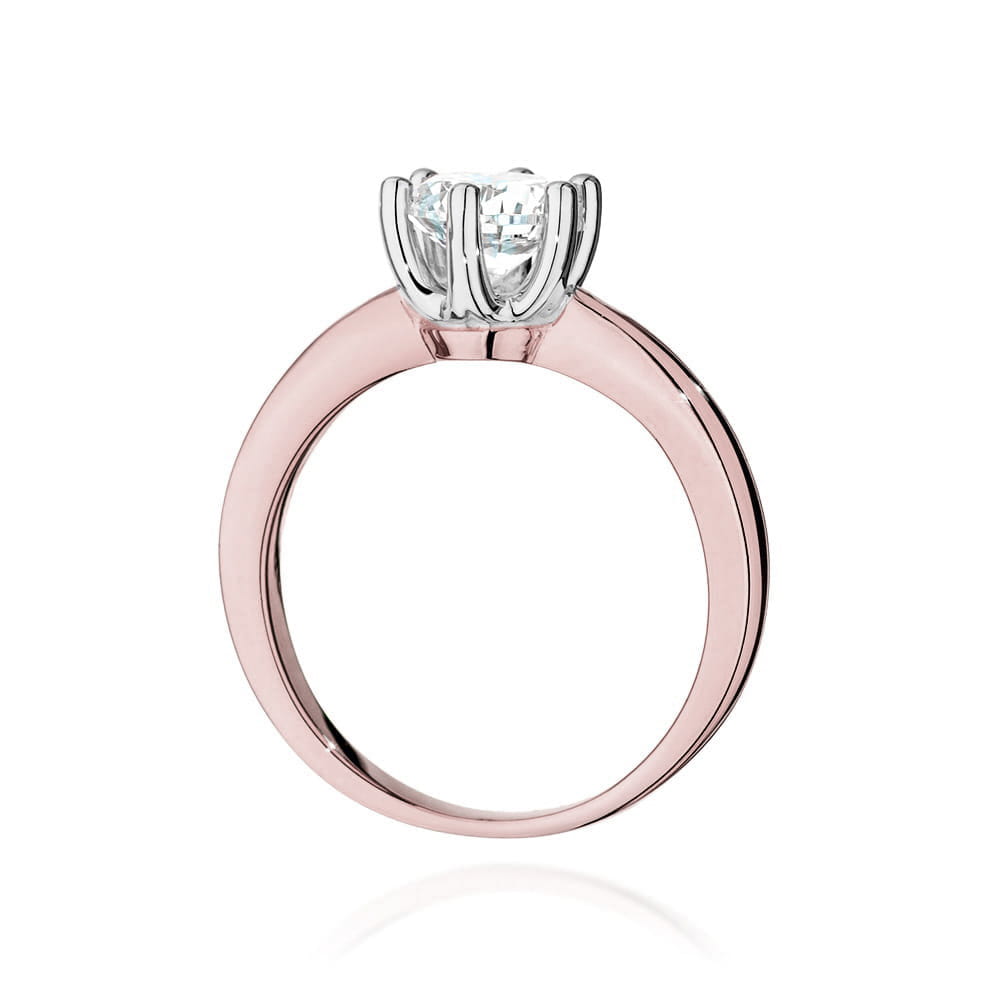 Pierścionek Diament 1,00ct różowe złoto 4 Pierścionek Diament 1,00ct różowe złoto - obrazek 3