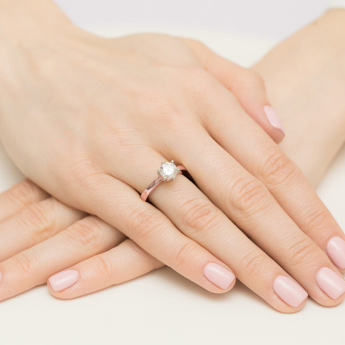 Pierścionek Diament 1,00ct różowe złoto 5 Pierścionek Diament 1,00ct różowe złoto - obrazek 4