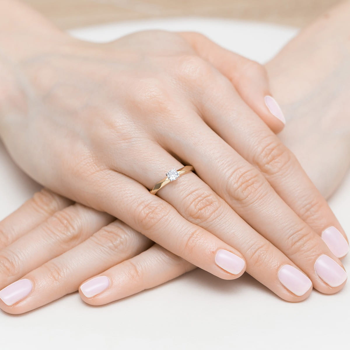 Pierścionek Diament 0,25ct żółte złoto 5 Pierścionek Diament 0,25ct żółte złoto - obrazek 4