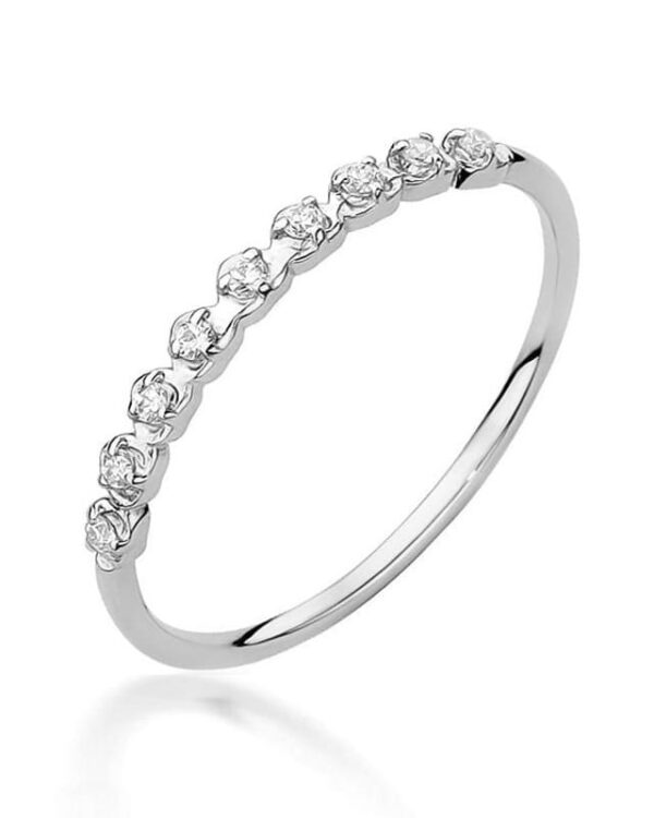 Pierścionek W504 z diamentami białe złoto Jubiler Kraków BigDIAMOND