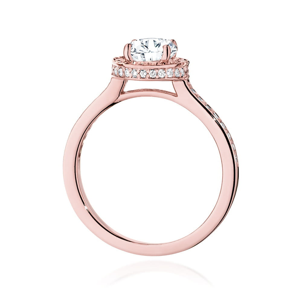 Pierścionek Diament 1,00ct różowe złoto 4 Pierścionek Diament 1,00ct różowe złoto - obrazek 3
