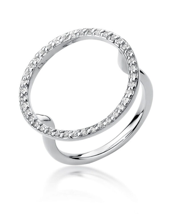 Pierścionek W510 z diamentami białe złoto Jubiler Kraków BigDIAMOND