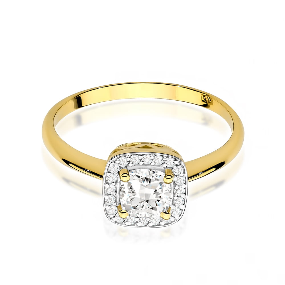 Pierścionek Biały Szafir 0,70ct żółte złoto 3 70ct żółte złoto Jubiler Kraków BigDIAMOND