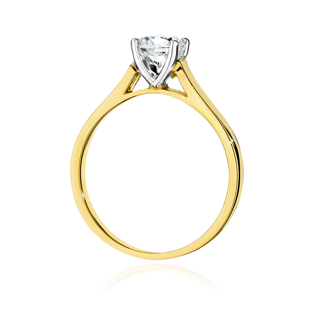 Pierścionek Diament 0,70ct żółte złoto 4 Pierścionek Diament 0,70ct żółte złoto - obrazek 3